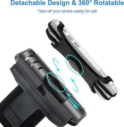 2 Pack Cell Phone Holder Armband - Reflective & Adjustable Wristband Strap Arm Bands Case Compatible with iPhone 16 15 14 13 12 Mini Pro Max Plus Samsung Galaxy Pixel for Workout Exercise Sports