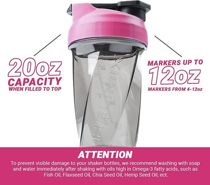 HELIMIX 1.5 Vortex Blender Shaker Bottle Holds Upto 20oz | No Blending Ball or Whisk | USA Made | Portable Pre Workout Whey Protein Drink Shaker Cup | Mixes Cocktails Smoothies Shakes | Top Rack Safe