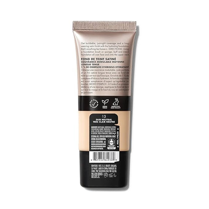 e.l.f. Soft Glam Foundation, Medium Coverage, Long-Lasting & Buildable Foundation For A Smooth, Satin Finish, Vegan & Cruelty-Free, 13 Fair Neutral