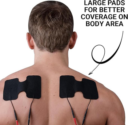 iReliev TENS Unit + EMS Muscle Stimulator Comes with 14 Therapy Modes, Premium Pain Relief and Recovery System, Rechargeable, Large Back Lit Display, Large and Small Electrode Pads