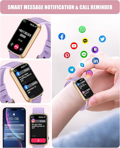 Fitness Tracker, Smart Watch for Women Men with 24/7 Heart Rate/Blood Pressure/Blood Oxygen Monitor,Sleep Tracker,Step & Calorie Counter, IP68 Waterproof Fitness Watches Compatible with Android&iPhone