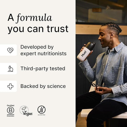 Huel Black Edition | Strawberry Shortcake 40g Vegan Protein Powder | Nutritionally Complete Meal | 27 Vitamins and Minerals, Gluten Free | 17 Servings | Scoop not included to reduce plastic