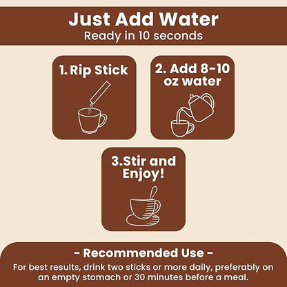 Javita Burn + Control Instant Coffee w Weight Management Herbs: Garcinia Cambogia & Yerba Mate - Slim Coffee with Help of Exercise, Keto Coffee for Diet Support, 1 box - 24 (4.55g) Sticks