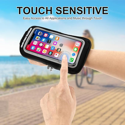 2 Pcs Phone Holder for Running Exercise Phones Armband Waterproof and Breathable Coin Purse Adjustable with Touch Screen Function Outdoor Cycling Use Suitable Sizes Under 6.8 Inches