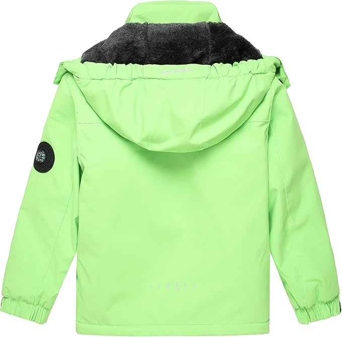 Keevoom Boys Winter Coat Ski Jacket Windproof Kids Snowboard Warm Fleece Snow Coat Waterproof Outdoor Hooded Ski Coats