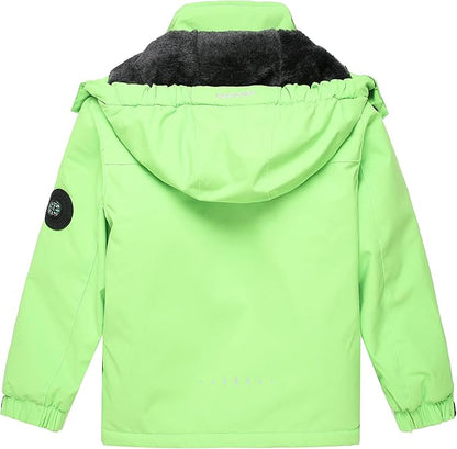 Keevoom Boys Winter Coat Ski Jacket Windproof Kids Snowboard Warm Fleece Snow Coat Waterproof Outdoor Hooded Ski Coats