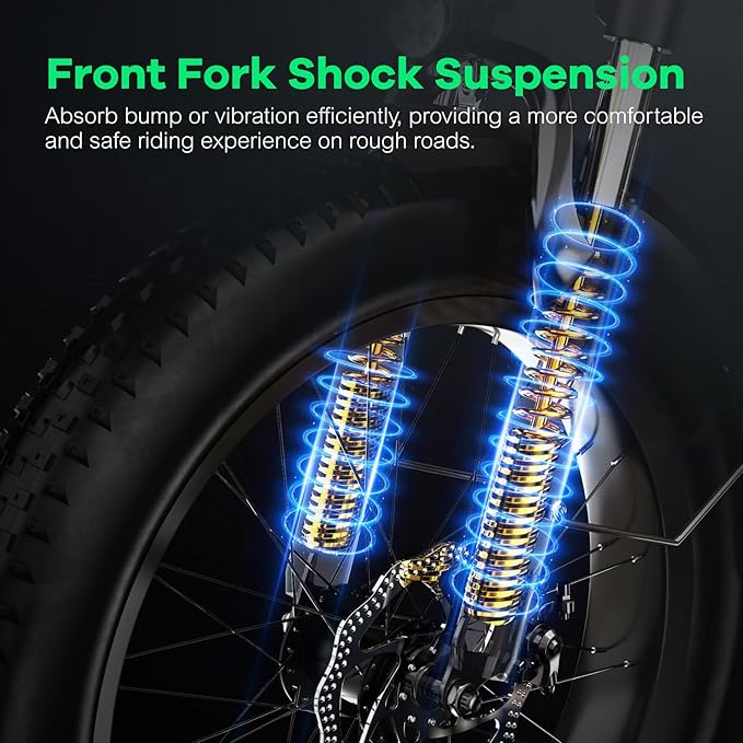 Foldable Electric Bike for Adults, 30+MPH, 48V 20Ah Removable Lithium Battery up to 80Miles, 20" Fat Tire 1000W Peak Motor Dirt Ebike Adult Electric Bicycle for Commute Beach Mountain E Bike