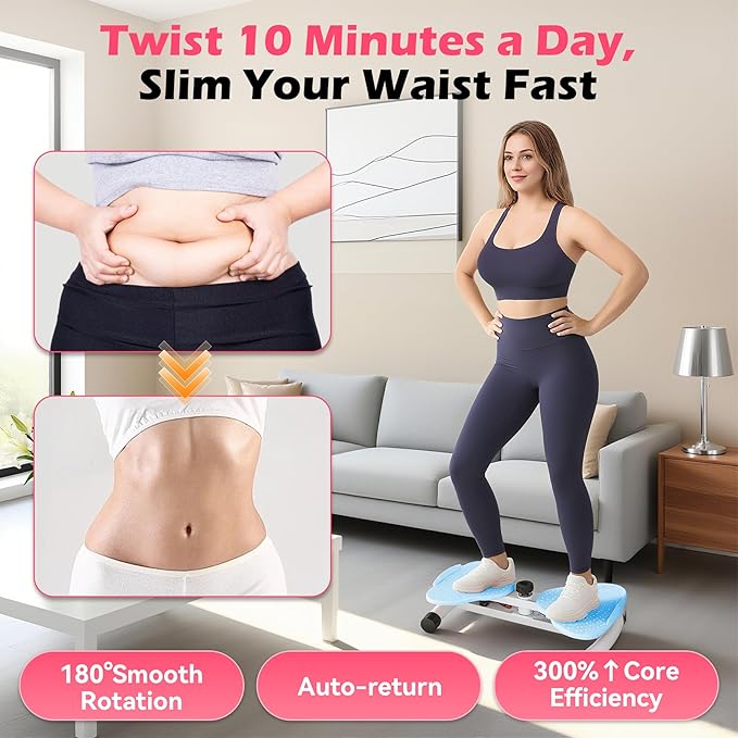 EPHESPORT Waist Twisting Machine, Ab Twister for Home Workout, Twister Board for Exercise, Full Body Slimming & Core Training, Twist Machine for Weight Loss, Compact Home Exercise Equipment