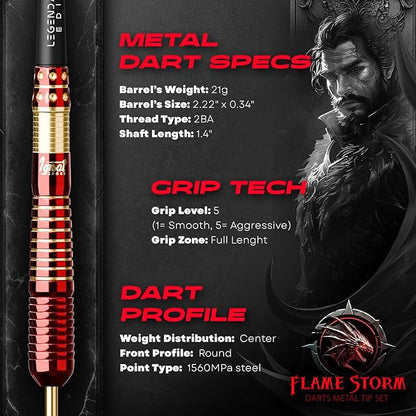 IgnatGames Premium Steel Tip Darts – 3/6/12 Pack Brass Barrels with Aluminum Shafts, 16 GlideXPro Flight Set, Tool Kit & Giftable Case