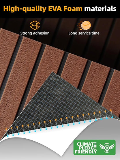 FOCEAN Boat Flooring EVA Foam Boat Decking Faux Teak Marine Flooring Boat Mat Boat Carpet Sheet for Motorboat RV Yacht Kayak Surfboard, 94.5"x 47.2"/35.4"/23.6"/15.7"