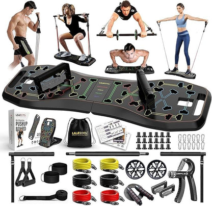 LALAHIGH Portable Home Gym System: Large Compact Push 20 Fitness