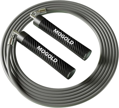 1lb Weighted Jump Ropes for Women & Men with 1/2 Pound Jump Rope Cable & Thicker Leather Jump Rope Weighted Handles, Best for Fitness, High-Intensity Strength Workouts