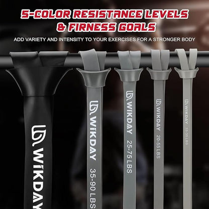 Resistance Bands for Working Out, Exercise Bands, Workout Bands, Pull Up Assistance Bands for Body Stretching Training Physical Therapy Muscle Training for Men & Women