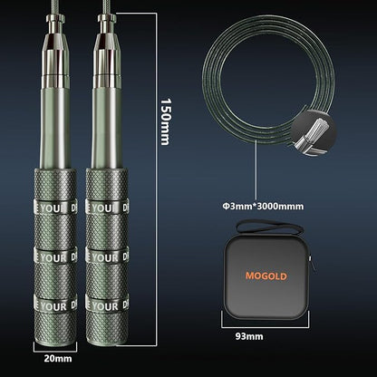 Speed Jump Rope - Tangle-Free Foldable Grip Skipping Rope for Fitness, Boxing & Cardio - Durable PVC Cable for Men Women