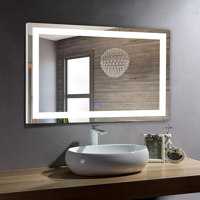 Led Bathroom Mirror with Lights 40 x 28 Inch