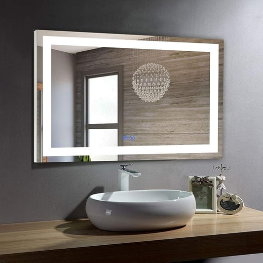 Led Bathroom Mirror with Lights 40 x 28 Inch