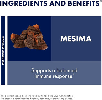 Host Defense Mesima Capsules - Herbal Antioxidant Activity & Immune System Support Supplement - Mushroom Supplement to Support Balanced Immune Response - 60 Capsules (30 Servings)*