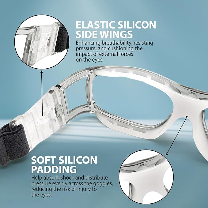 BLUE CUT Safety Outdoor Sports Goggles Unisex Anti Fog Ideal For Basketball Racquetball