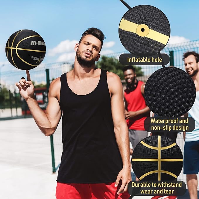 Jerify 12 Pieces Basketballs Bulk Official Size 7 Rubber Basketballs 29.5 Rubber Inflatable Basketballs with Pump Indoor Outdoor Basketballs Bulk Standard Basketball for Training and Play