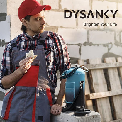 Insulated Water Bottle | Thickened Stainless Steel for Gym and Hiking with Straw, Carrier Bag, Handle Strap | BPA-Free 87 oz