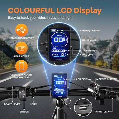 Foldable Electric Bike for Adults, 30+MPH, 48V 20Ah Removable Lithium Battery up to 80Miles, 20" Fat Tire 1000W Peak Motor Dirt Ebike Adult Electric Bicycle for Commute Beach Mountain E Bike