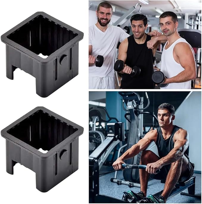 2 Pack Square Tube Inserts Sleeve Converter Edge Length 50mm to 40mm PE Inner Adapter for Glide Tubes Sliding Height Fitness Equipment Training Exercise Machine