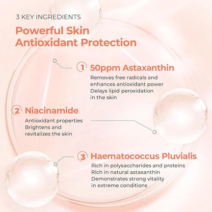 2-Step Astaxanthin Firming Ampoule Mask (1.5ml+33mlx5PCS) - Firming & Radiance-Boosting with Astaxanthin for Wrinkle Reduction and Even Skin Tone