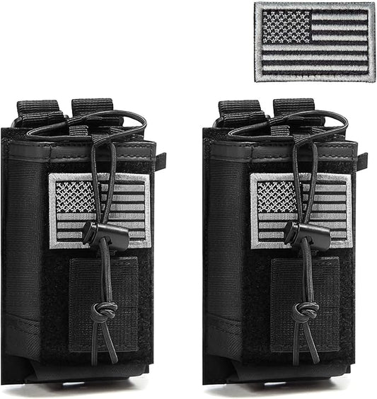 2 Pack Tactical Radio Holder Radio Case Molle 3 Pack