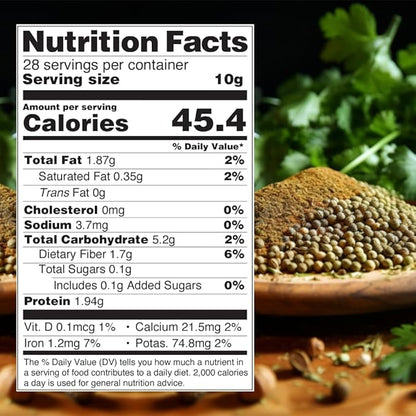 HANDPICK Whole Coriander Seed (283g/10oz) Premium Grade | Pure & Flavorful Coriander Seeds - Indian Origin | Non GMO, Gluten Free | Perfect for Cooking & Seasoning | Resealable Ziplock Pouch