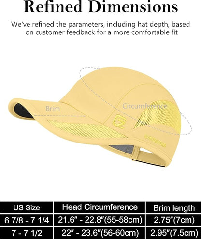 GADIEMKENSD Quick Dry Run Hat Cooling Breathable Mesh