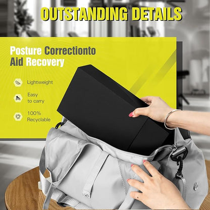 Foam Wedge Slant Board, 2 Pack Squat Wedge for Yoga, Calf Stretching, Physical Therapy & Foot Rehabilitation - Exercise Blocks for Squats, Balance, Pushup & Pilates (Black)