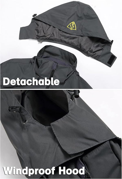 GIISAM Mens Windproof Jacket Waterproof Lightweight Mountain Sport Jacket for Men Hooded Windbreaker Raincoat