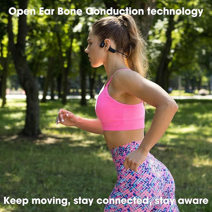 FlowMotion Versa Open-Ear Swimming Headphones Bluetooth Bone Conduction Headphones, 32GB MP3 Player, IP68 Waterproof, Secure Fit for Workouts, Running, Swimming, Cycling, Gym, Built-in Microphone