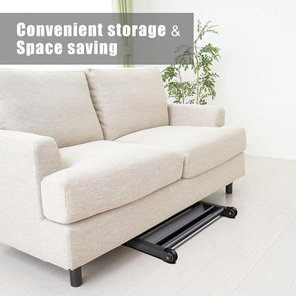 Glute Ham Glider, Multi-Functional Hamstring Roller with Smooth Wheels, V-Bar for Hamstring Curls, Ab Glider Workout & Core Strength Training