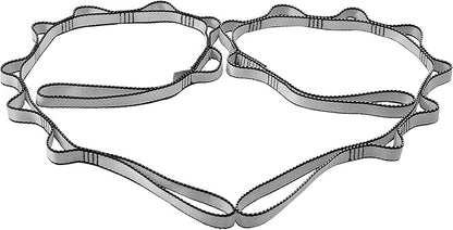 DASKING 23KN (5070 lbs) Heavy Duty Climbing Straps - 2 Pack Adjustable Daisy Chain Webbing for Aerial Yoga, Hammock, Fitness & Rigging - CE/EN566 Certified, Red/Grey