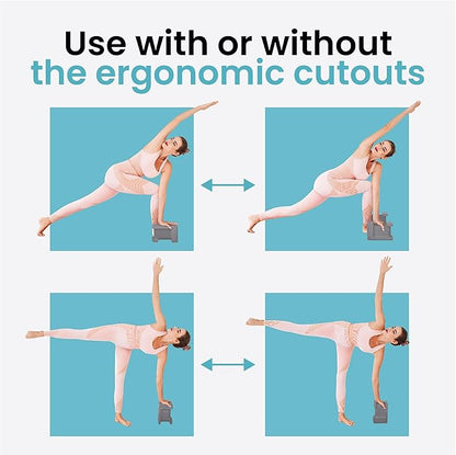 Ergo Yoga Blocks, Relieve Wrist Pain, Improve Comfort and Grip, Contoured Design, Pilates Exercise Balance & Stretching