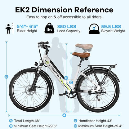 1000 Peak Electric Bike for Adults,up 80 Miles Removable Battery Ebike, 26" Electric E Bike with 7-Speed,Adult Electric Bicycles for Commute Beach Snow Womens All Terrain