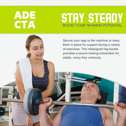 Nordic Hamstring Curl Strap, 6.5FT Gym Seatbelt and Exercise Straps for Hamstring Stretch Strap & Mobilization Belt,Home Gym Women Men, Lifting Seatbelt Gym, Black