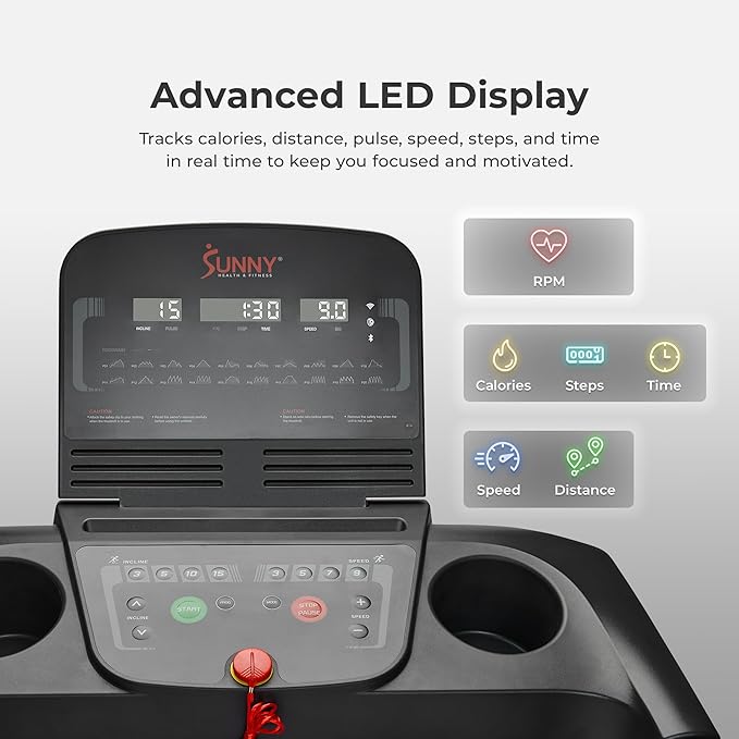 Sunny Health & Fitness Smart Wi-Fi Treadmills