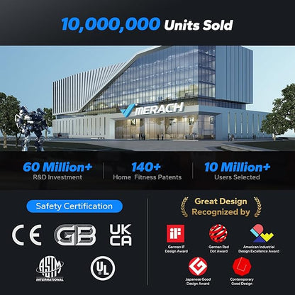 MERACH Rowing Machines for Home, Adjustable Air Resistance Professional Indoor Rowing Machine, Ergonomic Comfort Seat, Performance Monitor and Device Holder, Easy Storage