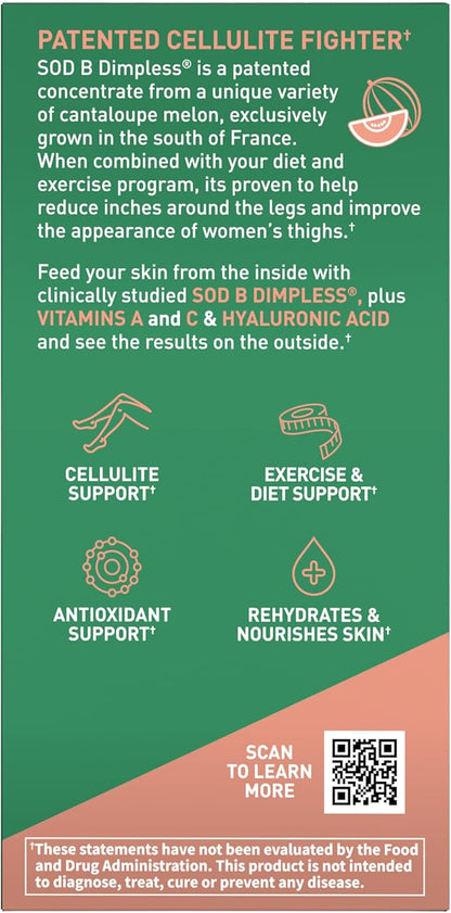 Garden of Life Skin Smooth Sustained Release Duo Caps, Best Skincare Supplement for Smooth, Radiant Skin with Hyaluronic Acid, Vitamins A & C, and SOD B Dimpless, Gluten-Free, 30 Plant-Based Capsules