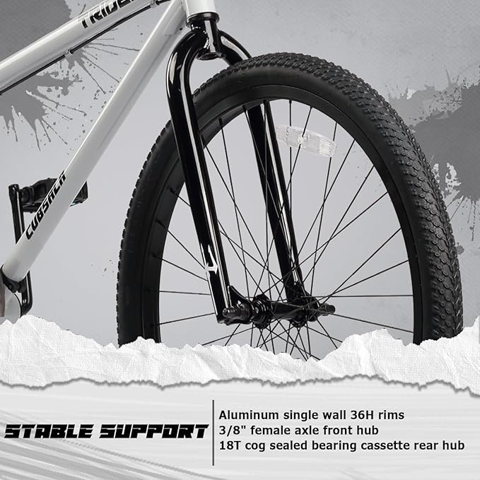 20 24 26 Inch BMX Race Bike Trident Bicycles Beginner-Level to Advanced Riders with 2 Pegs, Multiple Colors