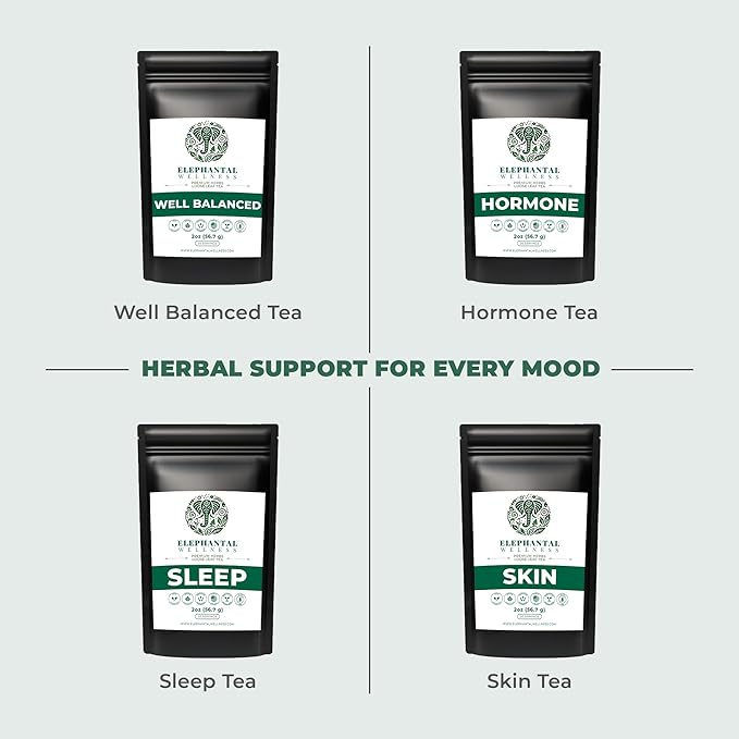 Elephantal Wellness Premium Detox Herbal Tea | Daily Liver, Kidney, Blood & Digestive Support with Turmeric, Milk Thistle, Dandelion & Burdock | Non-GMO, Handmade, Caffeine-Free Loose Leaf Blend - 4oz, 40 Servings