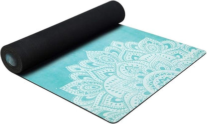 YOGA DESIGN LAB | The Combo Yoga Mat | 2-in-1 Mat+Towel | Eco Luxury | Ideal for Hot Yoga, Power, Bikram, Ashtanga, Sweat | Studio Quality | Includes Carrying Strap!
