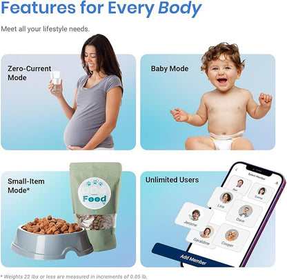 Etekcity Smart Scale for Body Weight and Fat Percentage, Digital Bathroom Accurate Weighing Machine for People's BMI Muscle, Bluetooth Electronic Body Composition Monitor Syncs with App, 400lb, White