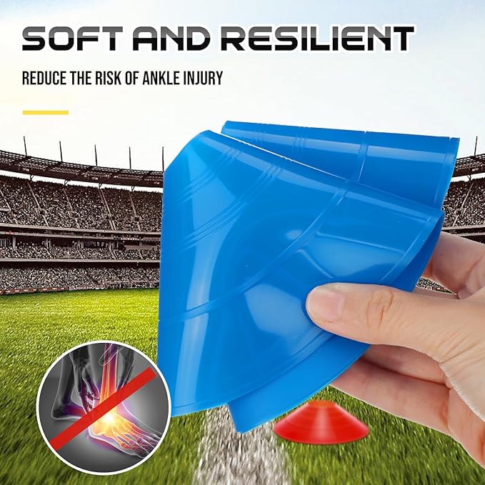 100 Pcs Soccer Training Cones Kit Field Pro