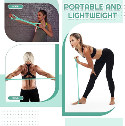 6 Pcs Fitness Resistance Exercise Bands 6 Tube Pedal Puller Resistance Band Set for Women Weight Loss Thigh Training Workout Equipment Elastic Arms Abdomen Shoulder Waist Leg Beginners Yoga