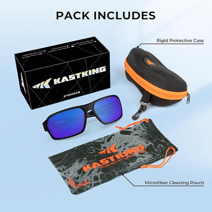 KastKing Chippewa Polarized Fishing Sunglasses, UV400 Protection Full Wrap Frame Sports Cycling Sunglasses, 1.0mm TAC Lenses