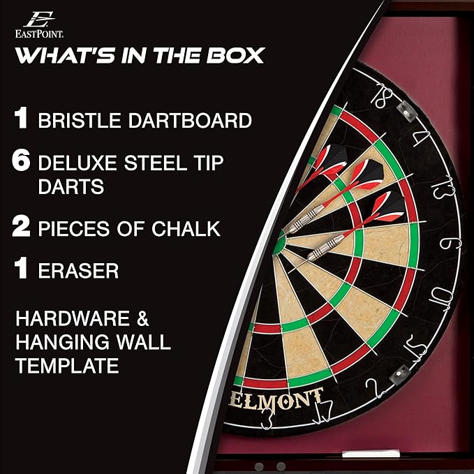 EastPoint Sports Bristle Dartboard and Cabinet Sets- Features Easy Assembly - Complete with All Accessories