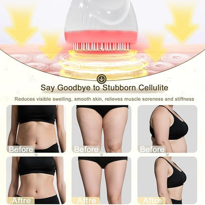 2025 Upgraded Lymphatic Drainage Massager Body Sculpting Machine Helps Reduce Stretch Marks & Cellulite for Legs, Arms & Belly Anti Cellulite Massage Tool with Light Heat & Vibration